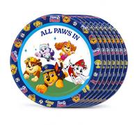 BeenSmile, Platos Patrulla Canina para Cumpleaños, Pack de 8 Platos Desechables Infantiles de 23 cm, Vajilla de Fiesta Temática para Niños, Cumpleaños y Celebraciones