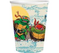 BeenSmile, VASOS TORTUGAS NINJA, Vasos para Niños - Decoración Cumpleaños Infantiles - Artículos para Fiestas y Celebraciones - 8 Unidades - 250 Ml