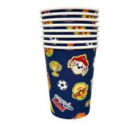 BeenSmile, Vasos Patrulla Canina para Cumpleaños, Pack de 8 Vasos Desechables de Cartón, Vajilla de Fiesta Infantil para Niños, Meriendas y Celebraciones