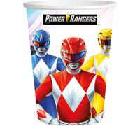 BeenSmile, VASOS POWER RANGERS, Vasos para Niños - Decoración Cumpleaños Infantiles - Artículos para Fiestas y Celebraciones - 8 Unidades - 250 Ml