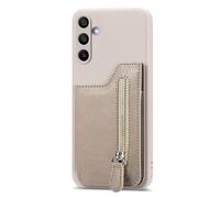 BEENTRYS Cuero Funda para Samsung Galaxy M02S / A025 / F02S Funda,Libro Tipo Cartera de Piel Billetera Tapa Ranura para Tarjeta Bolsillo Cremallera Magnético Soporte PU Antigolpes Carcasa-Marrón