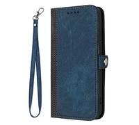BEENTRYS Cuero Funda para ZTE Blade A55 / A35 Funda,Tipo Billetera Cartera Cubierta Ranura para Tarjeta Soporte Bolsillo Cremallera Magnético PU Antigolpes Carcasa-Azul