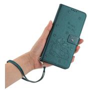 BEENTRYS Funda Cartera para Vivo Y19S 4G / Y29 5G,Libro de Cuero PU Gato Bandolera Cruzada de Muñeca Tarjetas Soporte Magnético Antigolpes Carcasa para Mujer Chica-Verde