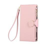BEENTRYS Funda Cartera para Xiaomi 12T / 12T Pro/Redmi K50 Ultra,Tipo Libro de Cuero PU Cremallera y Tarjetero para Ranuras Tarjetas Soporte Muñequera Magnético Antigolpes Carcasa-Rosa