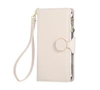 BEENTRYS Funda Cartera para Xiaomi 13T 5G / 13T Pro 5G / Redmi K60 Ultra,Tipo Libro de Cuero PU Cremallera y Tarjetero para Ranuras Tarjetas Soporte Muñequera Magnético Antigolpes Carcasa-Albaricoque