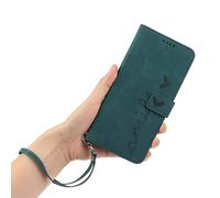 BEENTRYS Funda Cartera para Xiaomi Poco X4 GT/Redmi Note 12T Pro / K50i,Libro de Cuero PU Correa Cruzada Muñeca Ranuras para Tarjetas Soporte Magnético Antigolpes Carcasa para Mujer Chica-Verde