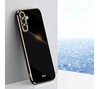 BEENTRYS Funda Galvanizada para OPPO A52 / A72 / A92 Funda,Espejo Estético Brillante Niñas Mujeres Suave Silicona TPU Ultra Delgado Antigolpes Protección Carcasa-Negro