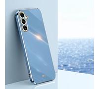 BEENTRYS Funda Galvanizada para Vivo Y71T / V21E 5G Funda,Espejo Estético Brillante Niñas Mujeres Suave Silicona TPU Ultra Delgado Antigolpes Protección Carcasa-Azul