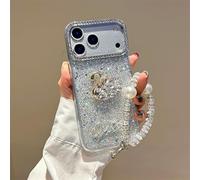 BEENTRYS Funda Glitter para Motorola Moto E13 Funda,Brillante Bonito Diseño Cisne Strass Estético Niñas Mujeres Suave TPU Antigolpes Carcasa con Pulsera Perlas-Astilla