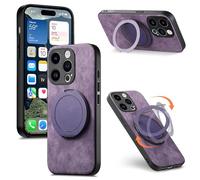 BEENTRYS Funda Magnética para Honor X9C 5G / Magic7 Lite Funda,Anillo Soporte PU Cuero Bumper Case Soporte de Coche Magnético Suave Antigolpes Delgado Prueba de Golpes Carcasa-Morado