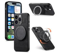 BEENTRYS Funda Magnética para Realme C11 2021 Funda,Anillo Soporte PU Cuero Bumper Case Soporte de Coche Magnético Suave Antigolpes Delgado Prueba de Golpes Carcasa-Negro