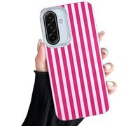 BEENTRYS Funda Rayas para Samsung Galaxy A17 / F17 5G / M17 5G Funda,Bonita Striped Diseño Estético Mujeres Niñas Moda Regalo Suave TPU+PC Bumper Case Delgado Prueba de Golpes Carcasa-Rojo