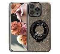 BEENTRYS Transparente Glitter Funda para Honor X8 4G,Magnética Soporte Ring Holder Niñas Mujeres Bling Brillante Antigolpes Suave TPU Carcasa para Honor X8 4G-Gris