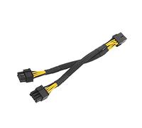 BEEOFICEPENG 1 adaptador PCI GPU PCIe de 8 pines hembra a 2 x 8 pines (6+2) macho, cable divisor en Y , 20 cm