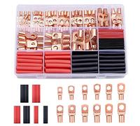 BEEOFICEPENG 240 terminales de alambre de cobre, terminales de cable de batería, conectores de cable de calibre 2, 4, 6, 8, 10/12, para electricidad marina