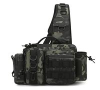 BEEOFICEPENG Bolsa multifuncional para aparejos de pesca, bolsa de mensajero, bolsa de almacenamiento de equipo de cebo, bolsa de pesca impermeable - B