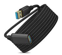 BEEOFICEPENG Cable alargador USB 3.0 tipo A hembra, material resistente, transmisión de datos (0,5 metros/1,6 pies)