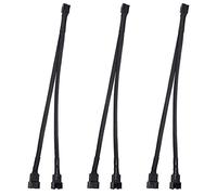 BEEOFICEPENG Cable divisor de ventilador PWM de 2 vías, , cable con en Y, convertidor 1To2 para placa base de PC, ventilador de CPU de computadora