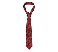 BEEOFICEPENG Corbatas para hombre Corbatas de hombre de leopardo rojo Corbatas de negocios Corbata de traje Corbata de caballero de boda suave Corbata formal