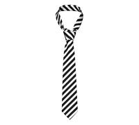 BEEOFICEPENG Corbatas para hombre,Rayas blancas y negras,Corbatas para hombres Corbatas de negocios Corbata para traje Corbata formal de caballero de boda suave