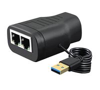 BEEOFICEPENG Divisor de red CAT7 RJ45 de 1 a 2 divisores de red en T, conector de red adecuado para computadora y TV, decodificador y enrutador