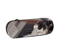 BEEOFICEPENG Estuche para lápices,A FUUNY Dog Play The Piano,Estuche de Cuero para lápices, Bolso para Oficina, Escuela,joyero, Caja para brochas de Maquillaje