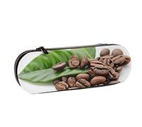 BEEOFICEPENG Estuche para lápices,Deliciosos Granos de café,Estuche de Cuero para lápices, Bolso para Oficina, Escuela,joyero, Caja para brochas de Maquillaje