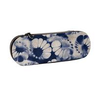 BEEOFICEPENG Estuche para lápices, diseño Floral Shibori Abstracto, Estuche de Cuero para lápices, Bolso para bolígrafos, Oficina, Escuela, joyero, Caja para brochas de Maquillaje
