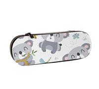 BEEOFICEPENG Estuche para lápices, Koala Happy Handsome, Estuche de Cuero para lápices, Bolso para Oficina, Escuela, joyero, Caja para brochas de Maquillaje