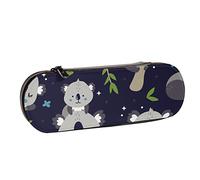 BEEOFICEPENG Estuche para lápices, Koala Happy Handsome, Estuche de Cuero para lápices, Bolso para Oficina, Escuela, joyero, Caja para brochas de Maquillaje