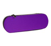 BEEOFICEPENG Estuche para lápices,Púrpura de semitono,Estuche de Cuero para lápices,Escuela de Oficina,Caja de joyería Caja de Pinceles de Maquillaje