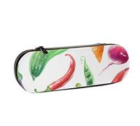 BEEOFICEPENG Estuche para lápices, Zanahorias de jardín, repollo, Otras Verduras, Estuche de Cuero para lápices, Bolso para bolígrafos, Oficina, Escuela, joyero, Caja para brochas de Maquillaje