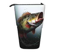 BEEOFICEPENG Estuche telescópico para lápices, Cebo con Hilo de Pescar Comiendo pequeños Peces, Soporte para lápices, Bolsa para lápices, Bolsa de Maquillaje para Regalo navideño