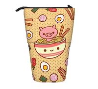 BEEOFICEPENG Estuche telescópico para lápices, Soporte para lápices con Estampado de Ramen Dulce, Bolsa para lápices, Bolsa de Maquillaje