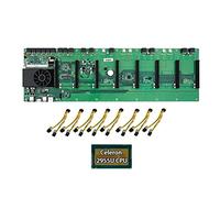 BEEOFICEPENG HSW1 8 Card ETH/BTC Placa base Mining+CPU 2955U + Ventilador de refrigeración + 8 x de alimentación HM77 67 mm 8PCIE X16 Ranura DDR3 SODIMM MSATA