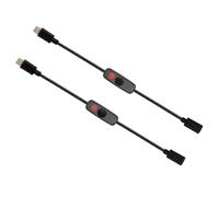 BEEOFICEPENG Interruptor USB tipo C con luz indicadora macho a hembra, cable USB-C para 4B, 2 unidades
