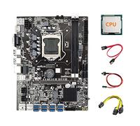 BEEOFICEPENG Placa base B75 ETH Mining de 8XPCIE Un USB+CPU+6Pin Un Doble 8Pin+ + Interruptor LGA1155 Placa base B75