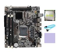 BEEOFICEPENG Placa base H55 LGA1156 compatible con I3 530 I5 760 Series CPU DDR3 Memory Motherboard Piezas de repuesto Accesorios I3 550 CPU+ Cable + Almohadilla Térmica