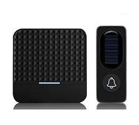 BEEOFICEPENG Timbre solar inalámbrico IP65 impermeable 300 m Timbre Kit de timbre de energía solar recarga timbres externos - Enchufe europeo