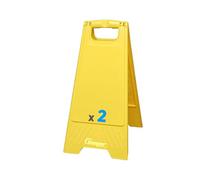 Beeper - Caballete con etiqueta de señalización plegable, lote de 2 pegatinas - desnudo