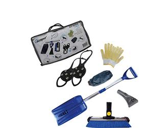 BEEPER Kit 7 Piezas/Maleta de Transporte/Pala para Nieve/Cepillo Giratorio/raspador etc KN7