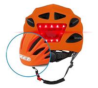 BEEPER Me134l-b Casco con LED Delantero y Trasero, Bicicleta de montaña, Patinete eléctrico, Unisex, Azul, Large