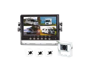 Beeper RA102W4QUAD Cámara Trasera para Aparcamiento con 4 cámaras y Pantalla de 7" 12/24v, Blanco
