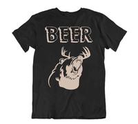 Beer and Bear T-Shirt Funny Wordplay tee Parody Humor Novelty Gift Black L
