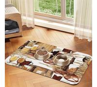 Beer and Wine Barrel,Waterproof Pet Feeding Mat,PU Leather Placemats for Cat Dog Water Bowl,Food Mats,30x45cm