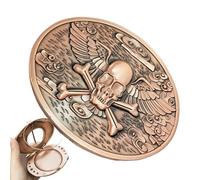 Beer Belt Buckle - Funny Ghost Pattern Water Cup Clip, Portable Hands Free Beer Belt Holder, 10.2x8x4cm Bracket Size + Fold Down Drink Support Ring, Die Cast Zinc Alloy Metal- For Men BBQ Grilling