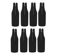 Beer Bottle Cooler Sleeves, Zip Up Neoprene Insulated Sleeve-Keep Beer Cold and Hands Warm, 12 OZ 8pack