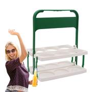 Beer Bottle Holder Carrier, Colorful Drinking Organizer, Foldable Mix-Up Color Beer Basket, 10.24x7.09x12.2 Inches, Perfect for Outdoor, Barbecue, Dining Room, Hotel, and Home Use