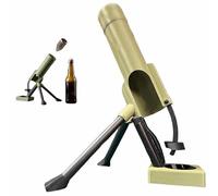 Beer Bottle Mortar Bottle Opener,51mm Heavy-Duty Cap Launcher,Hands Free Push Tactical Cap Launcher,Military Style Funny Bottles Openers Tool for Bar,Home Party,Desk Decor,Gifts for Men(Yellow)