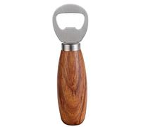 Beer Bottle Opener, Vintage Wine Tool, 304 Stainless Steel Construction, Handheld Club Accessory, Ergonomic Rustproof Design, Stainless Steel, Solid Wood Material, 4.72 * 0.91 * 1.38in